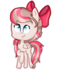 Size: 699x834 | Tagged: safe, artist:galxtyshy, imported from derpibooru, angel wings, pony, bow, female, hair bow, simple background, smiling, solo, transparent background