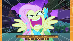 Size: 1280x720 | Tagged: safe, edit, edited screencap, imported from derpibooru, screencap, fluttershy, pegasus, pony, flutter brutter, the best night ever, 200% mad, crossing the memes, exploitable meme, flutterrage, meme, peeved, you're going to love me