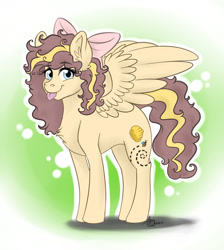 Size: 1700x1900 | Tagged: safe, artist:alexispaint, imported from derpibooru, oc, oc only, oc:abeille, bee, pony, adostume, bow, commission, food, hair bow, honey, solo, tongue out