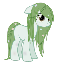 Size: 874x963 | Tagged: safe, artist:c0ke-zer0, imported from derpibooru, oc, oc only, oc:terne, pony, flower, flower in hair, sicksona, solo