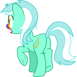 Size: 1976x1986 | Tagged: safe, artist:cloudyskie, imported from derpibooru, lyra heartstrings, pony, zombie pony, 28 pranks later, .ai available, butt, cookie zombie, female, plot, rainbow muzzle, simple background, solo, transparent background, vector