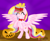 Size: 4153x3393 | Tagged: safe, artist:raspberrystudios, imported from derpibooru, oc, oc only, oc:aurelia charm, pony, absurd resolution, basket, bowtie, exotic butters, halloween, happy, holiday, jack-o-lantern, lantern, nightmare night, pumpkin, rearing, solo, spread wings, standing