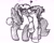 Size: 2656x2114 | Tagged: safe, artist:heyerika, imported from derpibooru, soarin', thunderlane, pegasus, pony, clothes, eyes closed, gay, heart, kiss on the lips, kissing, male, monochrome, shipping, sketch, soarilane, traditional art, uniform, wonderbolts uniform