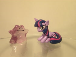 Size: 4608x3456 | Tagged: safe, artist:earthenpony, imported from derpibooru, twilight sparkle, alicorn, ditto, pony, absurd resolution, craft, glass, photo, pokémon, sculpture, sitting, traditional art, twilight sparkle (alicorn)
