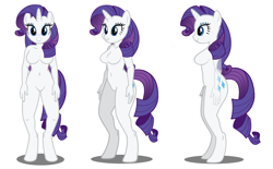 Size: 1542x959 | Tagged: safe, artist:flash equestria photography, imported from derpibooru, rarity, anthro, unguligrade anthro, barbie doll anatomy, breasts, busty rarity, female, show accurate anthro, simple background, solo, white background