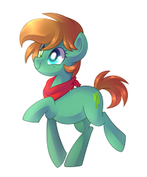 Size: 2500x3000 | Tagged: safe, artist:drawntildawn, imported from derpibooru, oc, oc only, oc:azure, earth pony, pony, bandana, female, food, heterochromia, mare, salad, simple background, solo, transparent background, trotting