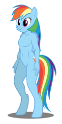 Size: 467x927 | Tagged: safe, artist:flash equestria photography, imported from derpibooru, rainbow dash, anthro, unguligrade anthro, barbie doll anatomy, female, show accurate anthro, simple background, solo, white background