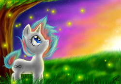 Size: 1024x710 | Tagged: safe, artist:alelinx, imported from derpibooru, oc, oc only, oc:infinite futura, pony, female, mare, solo