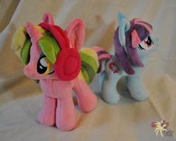 Size: 1280x1023 | Tagged: safe, artist:ketika, imported from derpibooru, lemon zest, sunny flare, pony, handmade, irl, photo, plushie