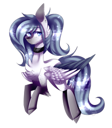 Size: 1749x1995 | Tagged: safe, artist:huirou, imported from derpibooru, oc, oc only, pegasus, pony, choker, female, mare, simple background, solo, transparent background