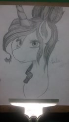 Size: 540x960 | Tagged: safe, derpibooru exclusive, imported from derpibooru, oc, oc only, pony, monochrome, solo, traditional art