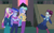 Size: 1418x872 | Tagged: safe, edit, edited screencap, imported from derpibooru, screencap, princess cadance, princess celestia, princess luna, principal abacus cinch, equestria girls, clothes, dancing, dancing cinch, dean cadance, female, krumping, principal celestia, siblings, sisters, skirt, vice principal luna, wat