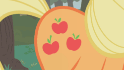 Size: 700x394 | Tagged: safe, imported from derpibooru, screencap, applejack, pony, call of the cutie, animated, applebutt, butt rub, butt touch, cutie mark, female, gif, mare, solo, sparkles