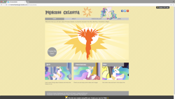 Size: 4096x2304 | Tagged: safe, imported from derpibooru, princess celestia, absurd resolution, cutie mark, fansite, meta, stock vector, website, wix