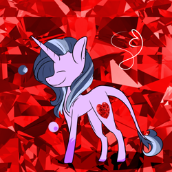 Size: 2000x2000 | Tagged: safe, artist:eclispeluna, imported from derpibooru, oc, oc only, oc:diamond heart, pony, unicorn, abstract background, female, high res, mare, solo