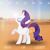 Size: 800x800 | Tagged: safe, artist:penguinsn1fan, artist:tomfraggle, imported from derpibooru, rarity, pony, album, album cover, cover, crepuscular rays, desert, female, lens flare, madonna, parody, raised hoof, sand, solo