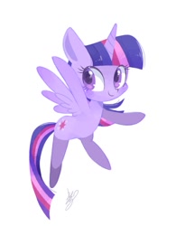 Size: 999x1280 | Tagged: safe, artist:sibashen, imported from derpibooru, twilight sparkle, alicorn, pony, chibi, cute, female, signature, smiling, solo, twiabetes, twilight sparkle (alicorn)