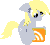 Size: 108x97 | Tagged: safe, artist:ponypharmacist, imported from derpibooru, derpy hooves, pegasus, pony, female, floppy ears, gif, icon, non-animated gif, pixel art, rss, simple background, sitting, solo, transparent background