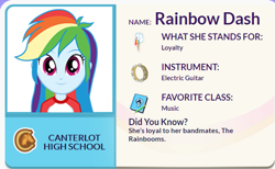Size: 627x385 | Tagged: safe, imported from derpibooru, rainbow dash, equestria girls, eqg profiles, female, official, solo