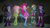 Size: 1280x714 | Tagged: safe, imported from derpibooru, screencap, pinkie pie, rainbow dash, rarity, spike, twilight sparkle, dog, equestria girls, rainbow rocks, balloon, boots, bracelet, clothes, compression shorts, happy, high heel boots, jewelry, leg warmers, pleated skirt, raised leg, shoes, skirt, socks, spike the dog