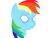 Size: 1600x1200 | Tagged: safe, artist:saintthunder, imported from derpibooru, rainbow dash, pony, female, no pupils, simple background, solo, uncanny valley, white background, wip
