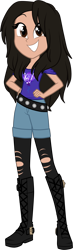 Size: 946x3241 | Tagged: safe, artist:namygaga, imported from derpibooru, oc, oc only, oc:diaraw talerous, equestria girls, clothes, equestria girls-ified, simple background, solo, standing, transparent background, vector