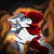 Size: 2560x2560 | Tagged: safe, artist:brokensilence, imported from derpibooru, oc, oc only, oc:mira songheart, earth pony, fox, pony, angry, cloak, clothes, dark background, kitsune, kyuubi, magic, naruto, open mouth, paws, ponysona, reference, sharp teeth, teeth, transformation, you're fucked now