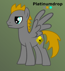 Size: 400x440 | Tagged: safe, artist:platinumdrop, imported from derpibooru, oc, oc only, oc:platinumdrop, pegasus, pony, gradient background, male, solo, stallion