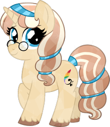 Size: 806x930 | Tagged: safe, artist:tambelon, imported from derpibooru, oc, oc only, oc:lulubell, crystal pony, pony, unicorn, crystallized, female, glasses, mare, race swap, raised hoof, simple background, smiling, solo, transparent background, unshorn fetlocks