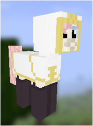 Size: 202x273 | Tagged: safe, artist:minus, imported from derpibooru, oc, oc only, oc:hope blossoms, earth pony, pony, colt quest, adult, cloak, clothes, color, downloadable, female, hood, leggings, mare, mine little pony, minecraft, ponytail, robe, skin, solo