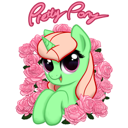 Size: 4000x4000 | Tagged: safe, artist:nimaru, imported from derpibooru, oc, oc only, oc:rose petal, pony, unicorn, absurd resolution, bust, female, flower, mare, portrait, smiling, solo