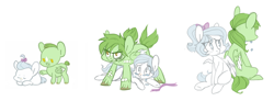 Size: 1280x471 | Tagged: safe, artist:kapusha-blr, imported from derpibooru, oc, oc only, earth pony, pegasus, pony, angry, bow, colt, female, filly, foal, hair bow, injured, male, simple background, white background