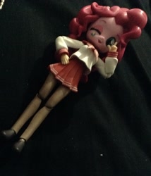 Size: 1634x1906 | Tagged: safe, artist:theanimefanz, imported from derpibooru, pinkie pie, equestria girls, clothes, doll, equestria girls minis, eqventures of the minis, female, figma, figure, irl, lucky star, mashup, miniskirt, pantyhose, photo, pleated skirt, shoes, skirt, takara miyuki, toy