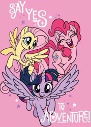 Size: 284x397 | Tagged: safe, imported from derpibooru, fluttershy, pinkie pie, twilight sparkle, alicorn, pony, my little pony: the movie, say yes to adventure!, trio, twilight sparkle (alicorn)