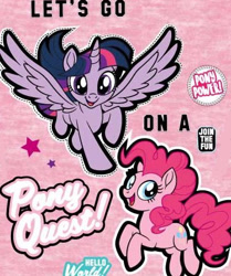 Size: 380x454 | Tagged: safe, imported from derpibooru, pinkie pie, twilight sparkle, alicorn, pony, my little pony: the movie, let's go on a pony quest!, quest, twilight sparkle (alicorn)