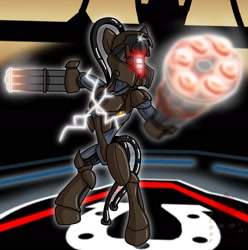 Size: 1947x1965 | Tagged: safe, artist:brother orin, imported from derpibooru, pony, robot, robot pony, crossover, fulgore, kilgore, killer instinct