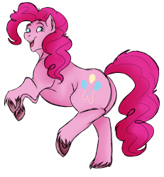 Size: 1200x1300 | Tagged: safe, artist:anxiousshadowpetals, imported from derpibooru, pinkie pie, pony, female, plump, simple background, solo, transparent background, unshorn fetlocks