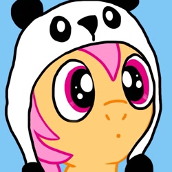 Size: 809x809 | Tagged: safe, artist:pieflavoredpie, imported from derpibooru, scootaloo, panda, clothes, costume, female, solo