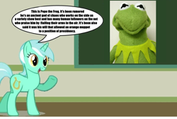 Size: 886x600 | Tagged: safe, imported from derpibooru, lyra heartstrings, chalkboard, human studies101 with lyra, kermit the frog, meme, pepe the frog, the muppets