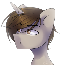 Size: 1024x1074 | Tagged: safe, artist:starlyfly, artist:starlyflygallery, imported from derpibooru, oc, oc only, pony, unicorn, :t, bust, male, portrait, simple background, solo, stallion, transparent background