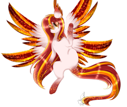 Size: 1024x860 | Tagged: safe, artist:little-sketches, artist:php146, imported from derpibooru, oc, oc only, oc:sora, pony, seraph, eye clipping through hair, female, mare, multiple wings, rainbow power, simple background, solo, transparent background