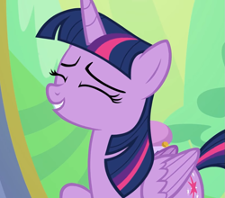 Size: 873x768 | Tagged: safe, imported from derpibooru, screencap, twilight sparkle, alicorn, pony, celestial advice, cute, female, mare, raised hoof, smiling, solo, twilight sparkle (alicorn), twilight's castle