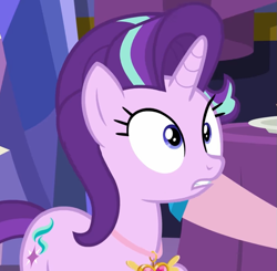 Size: 777x763 | Tagged: safe, imported from derpibooru, screencap, starlight glimmer, pony, celestial advice, cute, equestrian pink heart of courage, female, mare, solo, twilight's castle