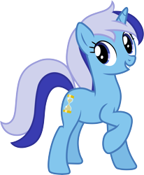 Size: 3001x3638 | Tagged: safe, artist:cloudy glow, artist:cloudyglow, artist:parclytaxel, imported from derpibooru, minuette, pony, unicorn, amending fences, female, grin, high res, looking back, mare, raised hoof, simple background, smiling, solo, transparent background, vector