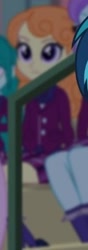 Size: 126x358 | Tagged: safe, imported from derpibooru, screencap, cold forecast, crystal lullaby, indigo zap, orange sherbette, equestria girls, friendship games, clothes, cropped, crystal prep academy uniform, op i can't see shit, school uniform