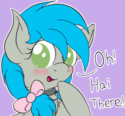 Size: 615x568 | Tagged: safe, artist:laptopbrony, imported from derpibooru, oc, oc only, oc:darcy sinclair, blushing, collar, cute, dialogue, looking at you, solo