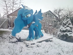 Size: 4608x3456 | Tagged: safe, artist:znegil, imported from derpibooru, princess luna, alicorn, pony, absurd resolution, craft, irl, papercraft, photo, sculpture, solo, statue, traditional art