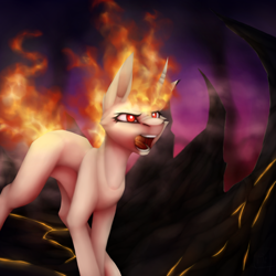 Size: 1000x1000 | Tagged: safe, artist:wwalexcornerww, imported from derpibooru, twilight sparkle, .psd available, female, frown, mane of fire, nose wrinkle, open mouth, rapidash twilight, solo