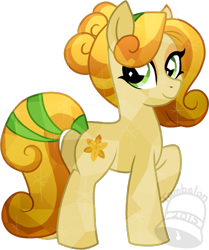 Size: 585x700 | Tagged: safe, artist:tambelon, imported from derpibooru, oc, oc only, oc:amber lily, crystal pony, pony, kilalaverse, female, mare, next generation, offspring, parent:oc:herb, parent:oc:isis quartz, parents:oc x oc, simple background, solo, transparent background, watermark