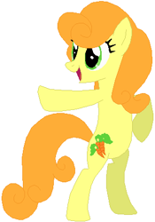 Size: 305x436 | Tagged: safe, artist:ra1nb0wk1tty, artist:selenaede, imported from derpibooru, carrot top, golden harvest, bipedal, female, simple background, solo, white background